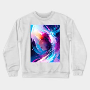 Abstract art of an anime girl, closeup view from side. Crewneck Sweatshirt